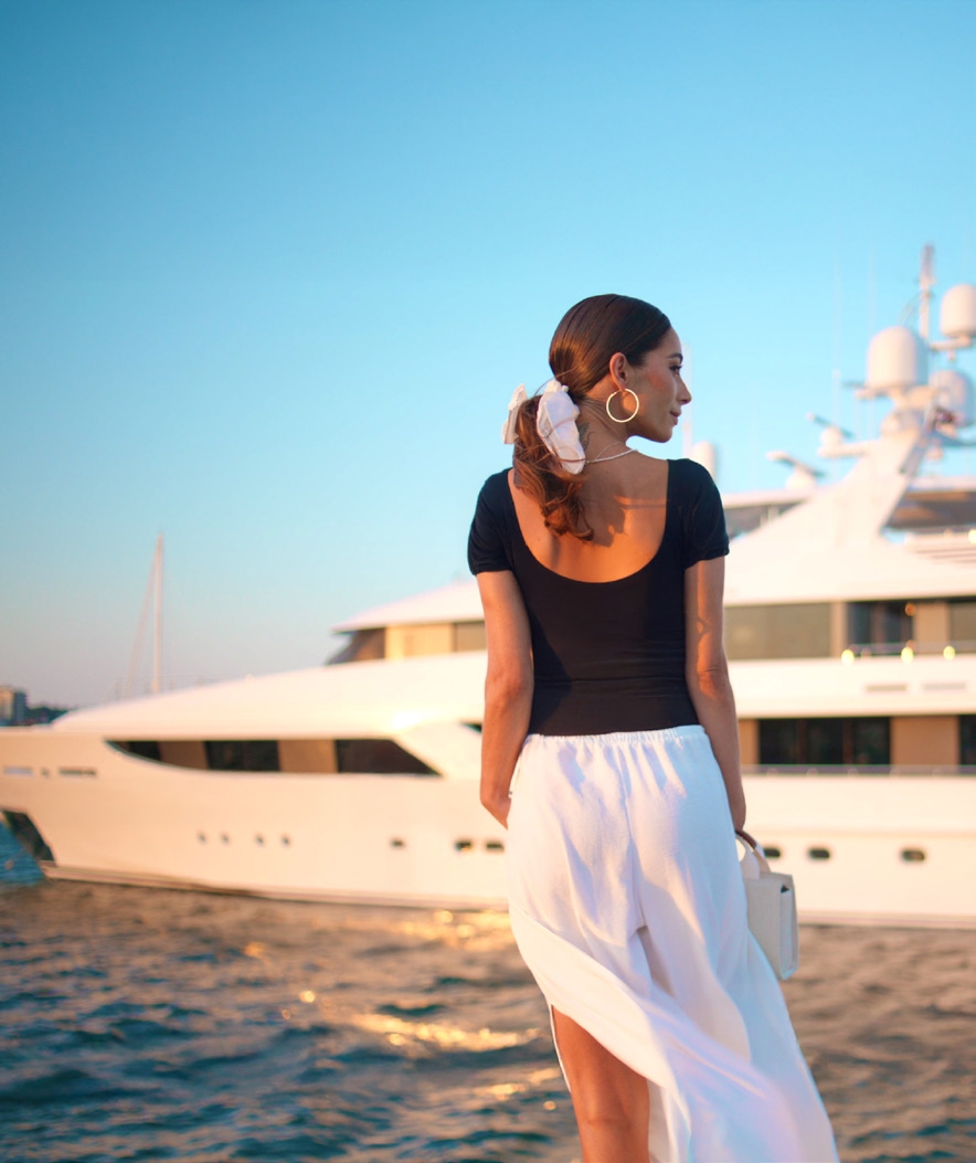 Luxury yacht lifestyle at Mina Rashid marina